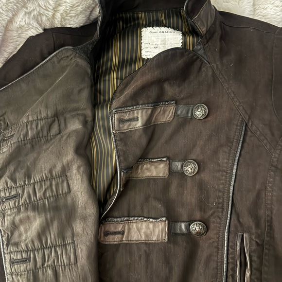 Women's Black Military Style Jacket Gary Graham - Picture 2 of 5